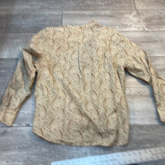 VTG Wah Maker Paisley  Pattern Band Collar Shirt Adult XXL USA - Picture 5 of 6